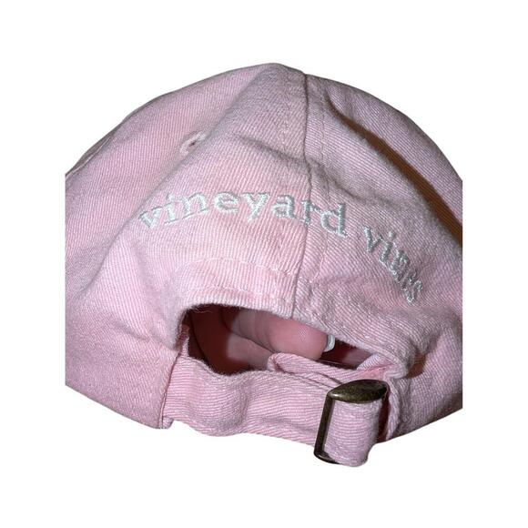 Vineyard Vines Womens Baseball Hat One Size Pink Flag Whale Logo Preppy - Picture 2 of 4